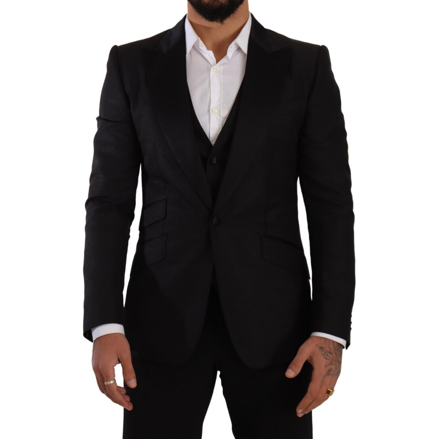 Dolce & Gabbana Sicilia Slim Fit Black Suit Ensemble Dolce & Gabbana