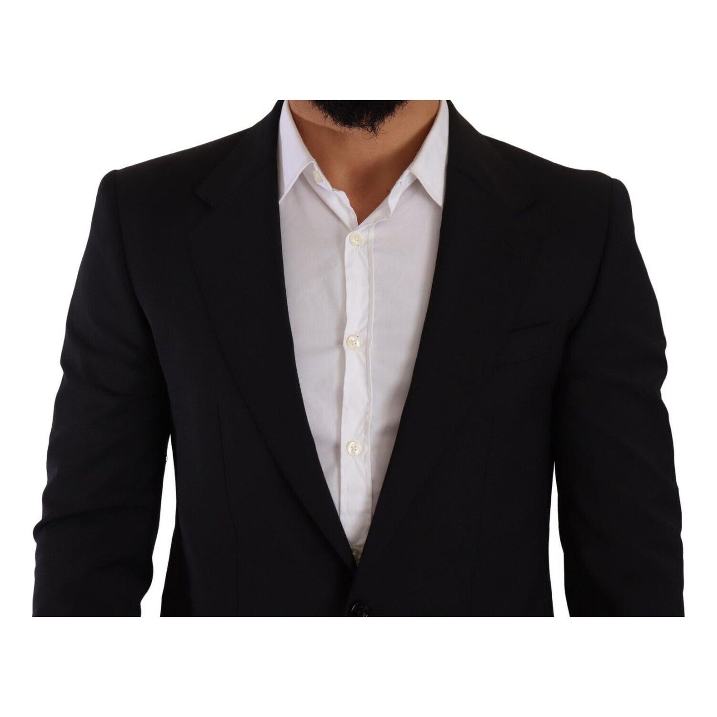 Dolce & Gabbana Black Slim Fit Vest 2 Button MARTINI Blazer