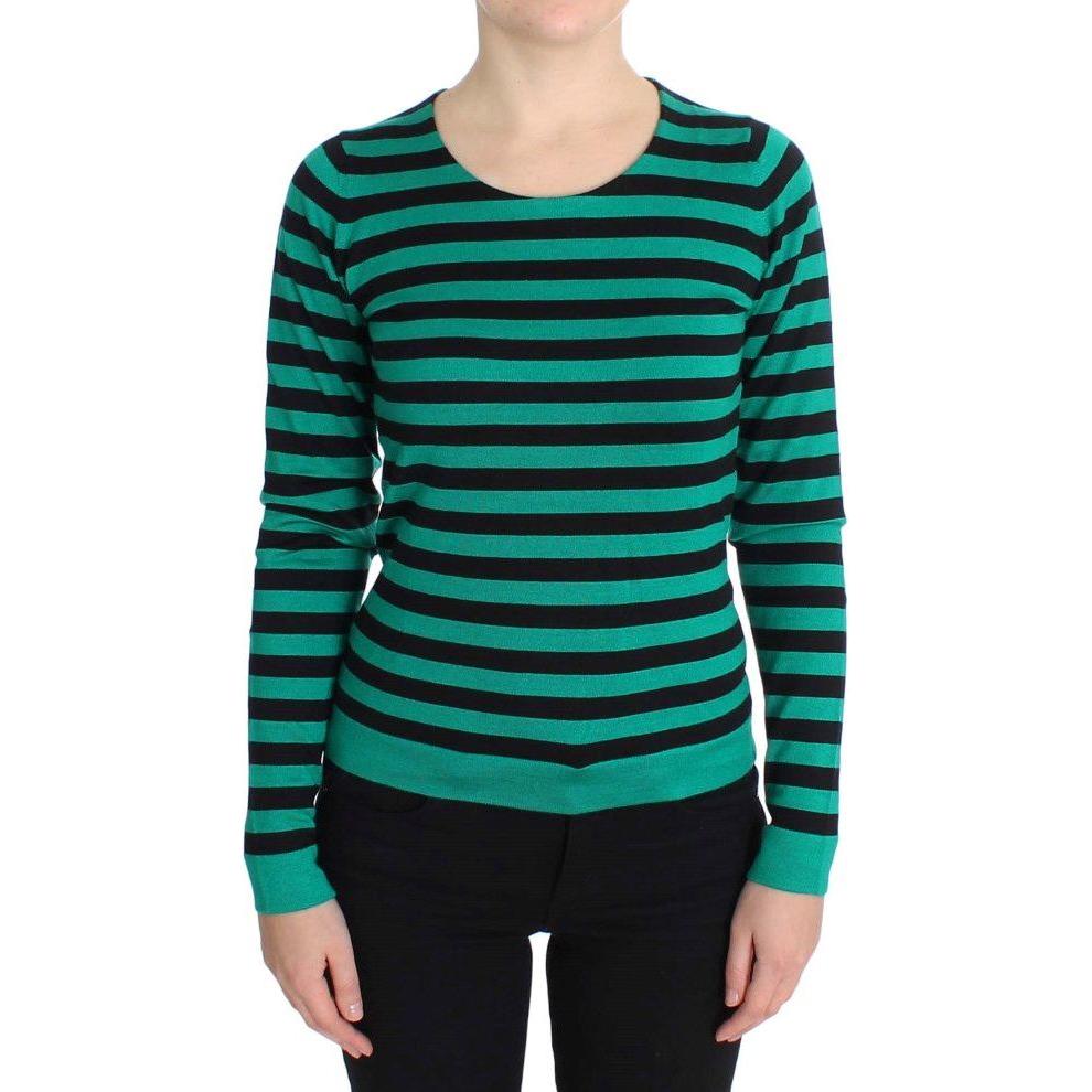 Dolce & Gabbana Elegant Striped Cashmere Silk Sweater Dolce & Gabbana