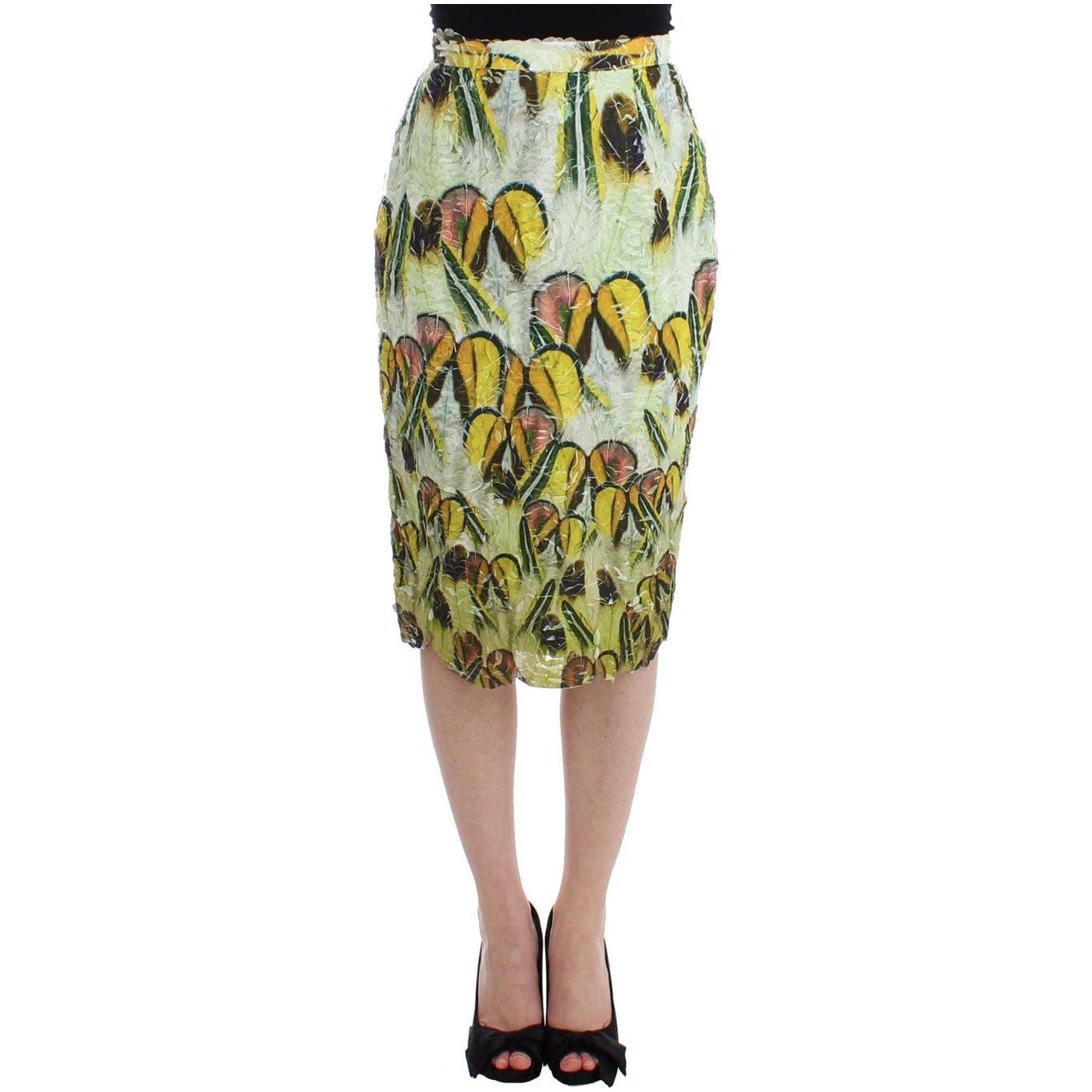 Lanre Da Silva Ajayi Vibrant Silk Blend Pencil Skirt Lanre Da Silva Ajayi