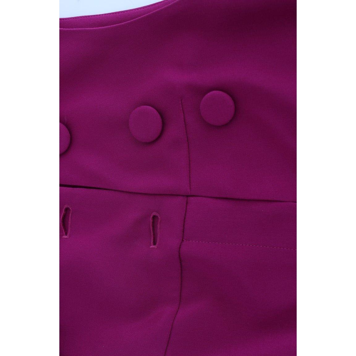 Barbara Casasola Stunning Silk Sleeveless Purple Blouse Barbara Casasola