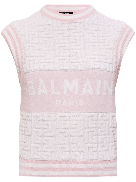 Balmain Top White Topwear Balmain