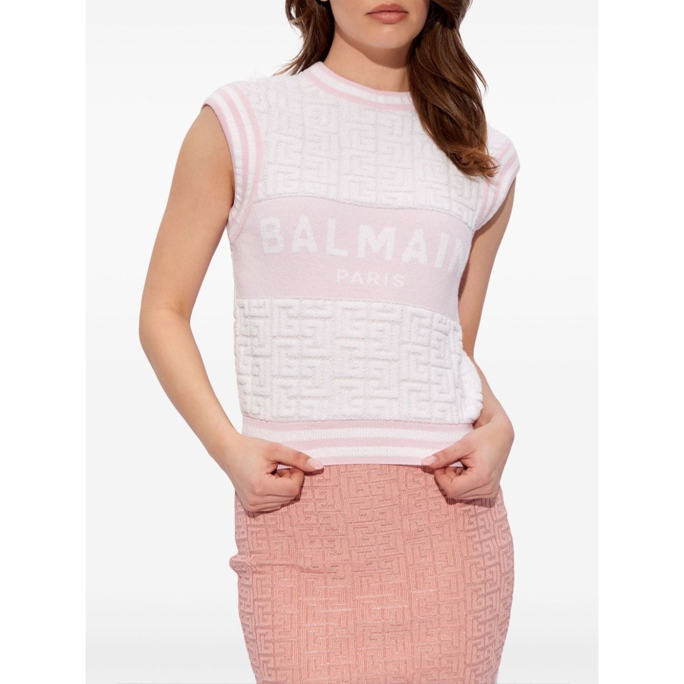 Balmain Top White Topwear Balmain