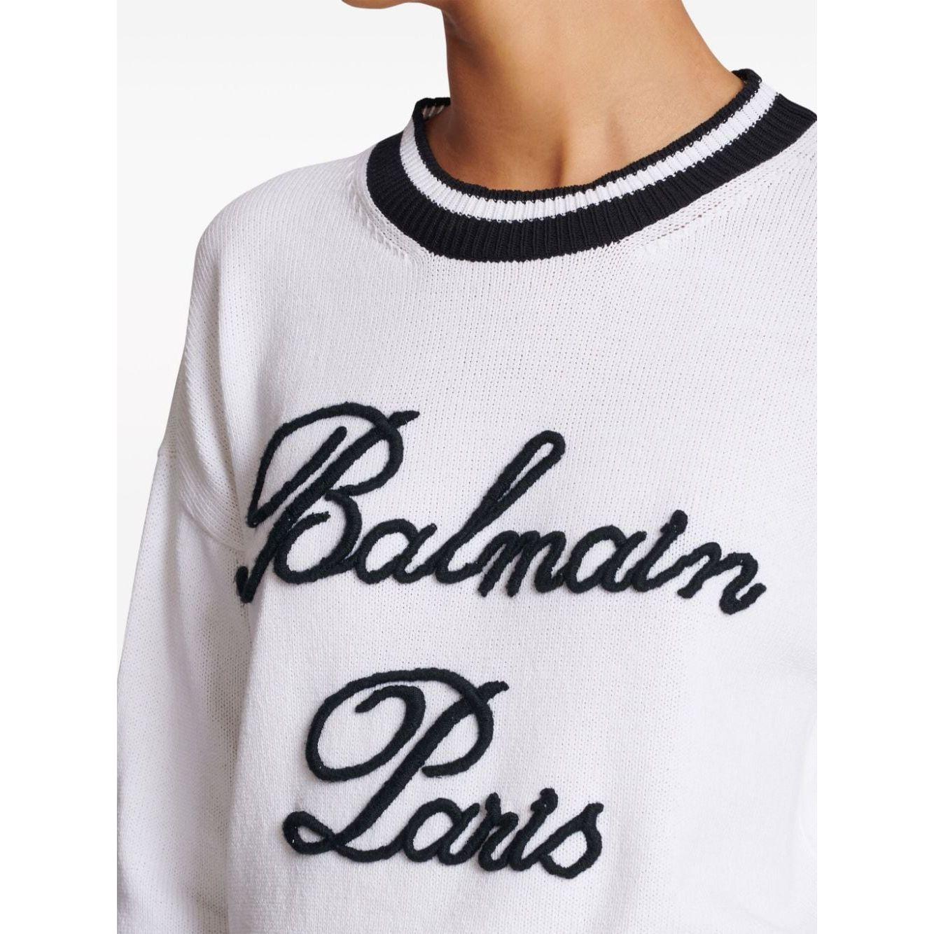 Balmain Sweaters White Topwear Balmain