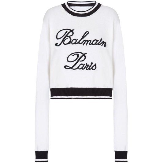 Balmain Sweaters White Topwear Balmain