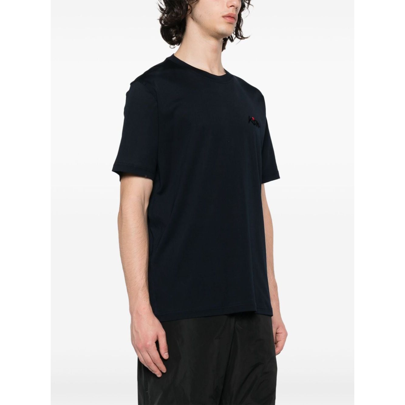 Kiton T-shirts and Polos Blue Topwear Kiton