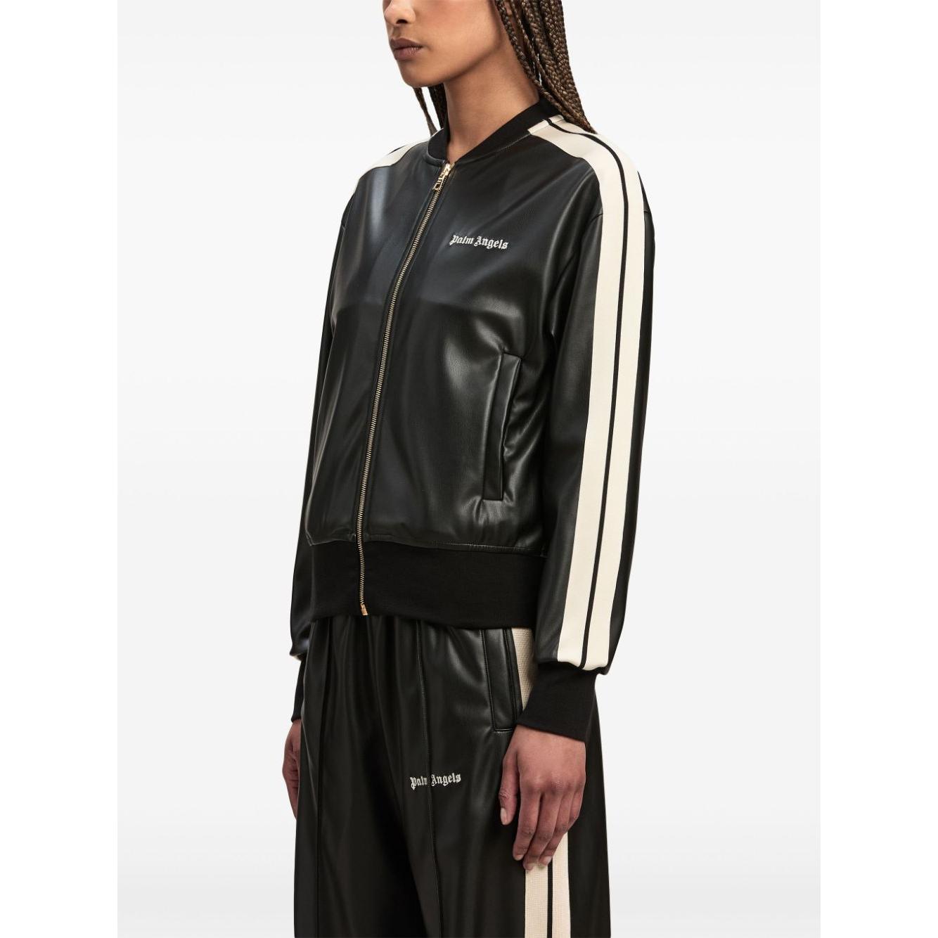 Palm Angels artificial leather women Coats Black Jackets Palm Angels