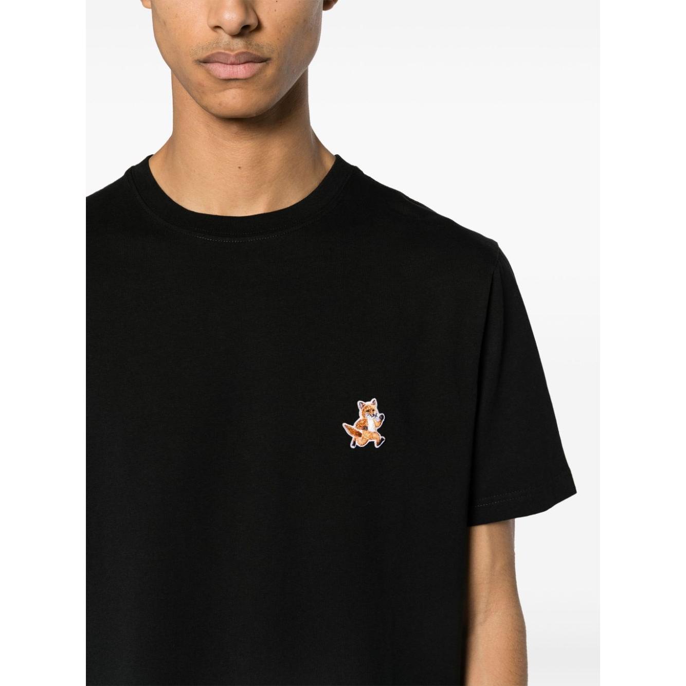 MAISON KITSUNE' T-shirts and Polos Black Topwear Maison Kitsune'