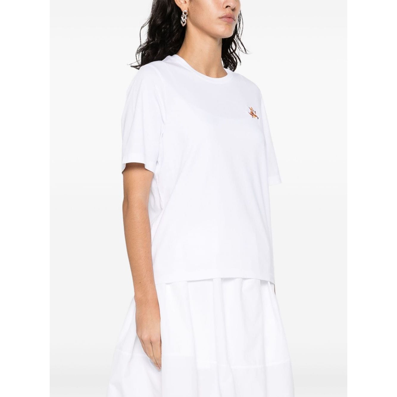 MAISON KITSUNE' T-shirts and Polos White Topwear Maison Kitsune'