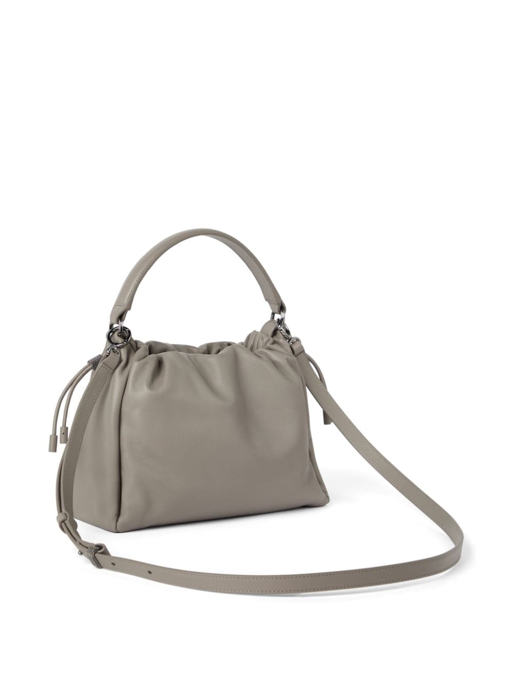 Brunello Cucinelli  calf leather Handbag Dove Grey Handbag Brunello Cucinelli