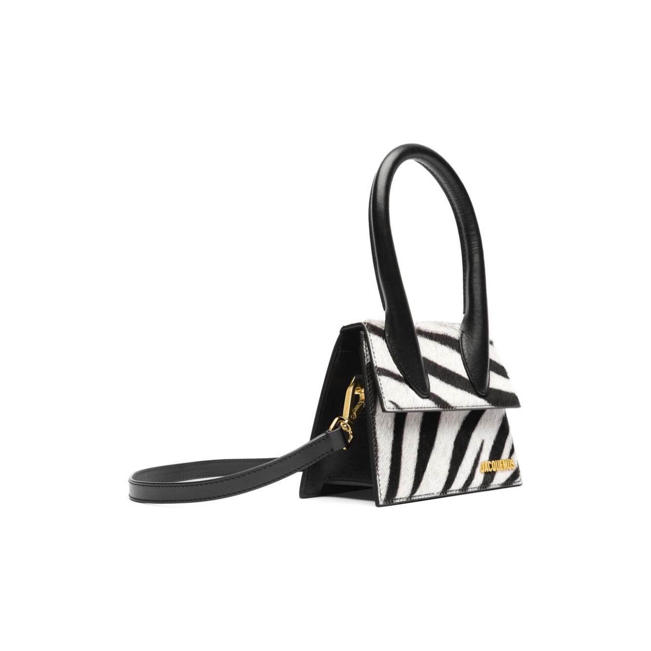 JACQUEMUS Le Chiquito  leather zebra print Bag Handbag JACQUEMUS