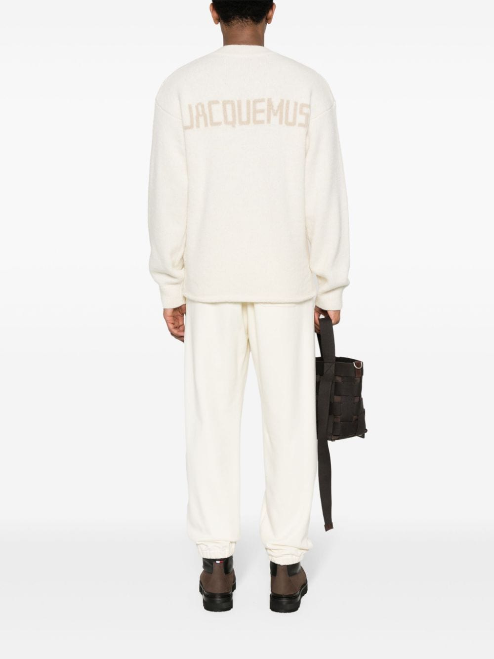 JACQUEMUS alpaca wool-blend men Sweaters Beige Topwear JACQUEMUS