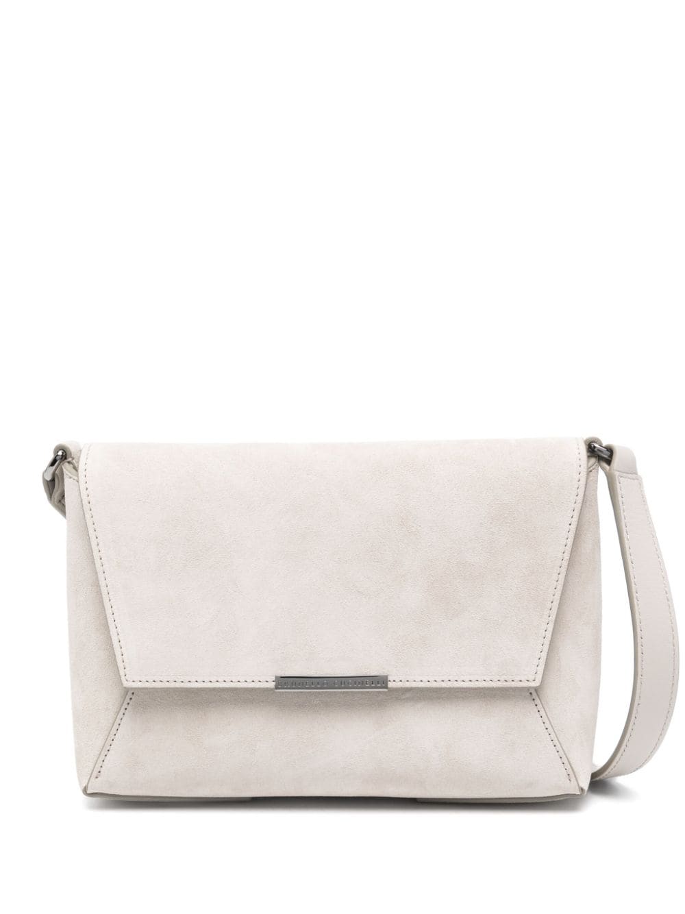 Brunello Cucinelli suede signature Monili chain Shoulder Bag Light Grey Shoulder Brunello Cucinelli