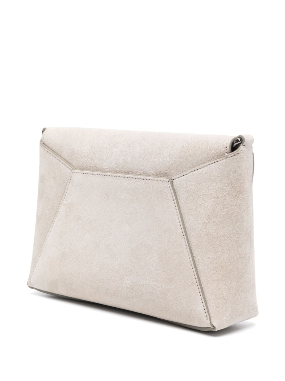 Brunello Cucinelli suede signature Monili chain Shoulder Bag Light Grey Shoulder Brunello Cucinelli