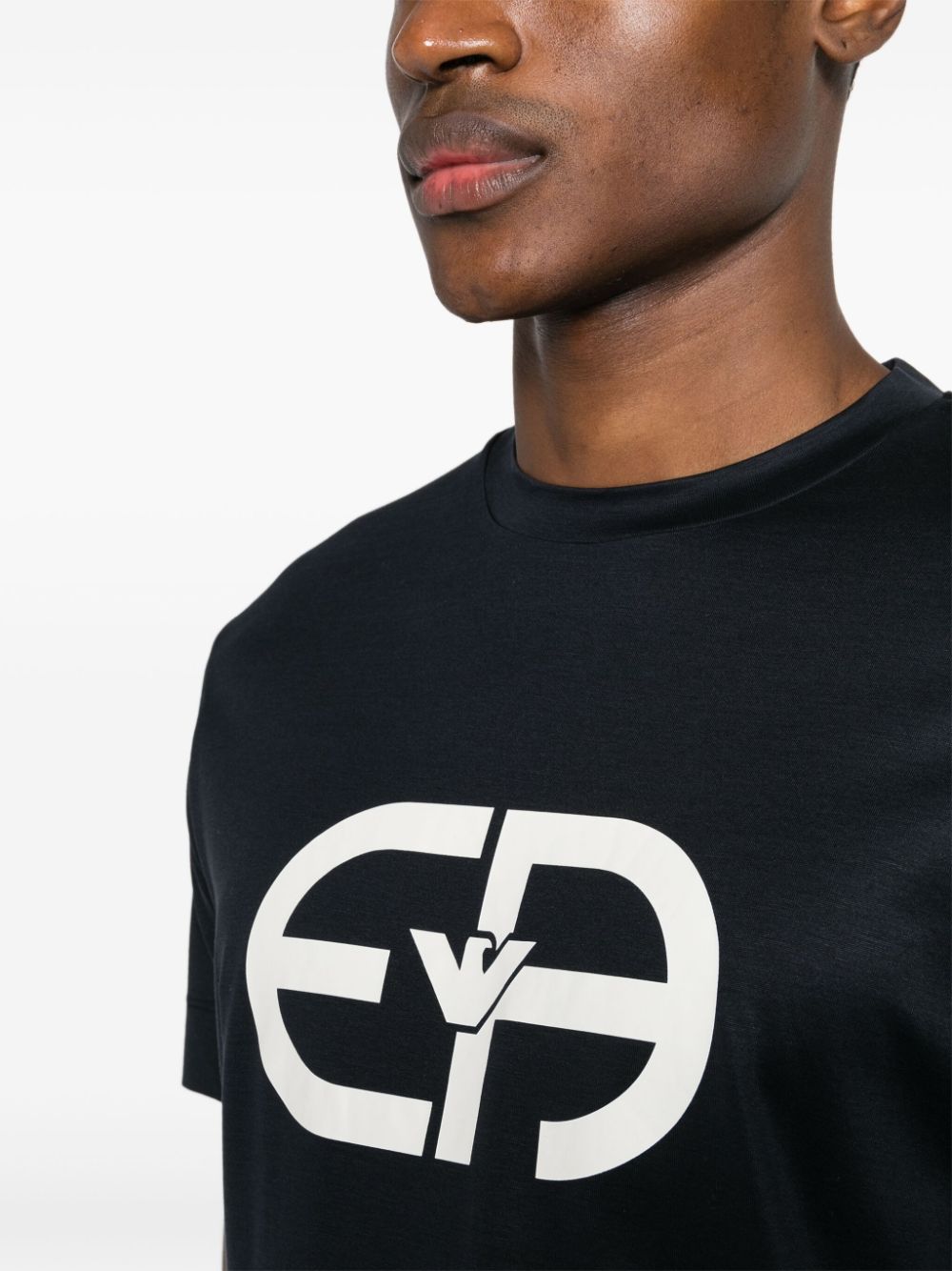 Emporio Armani logo print crew neck T-shirt