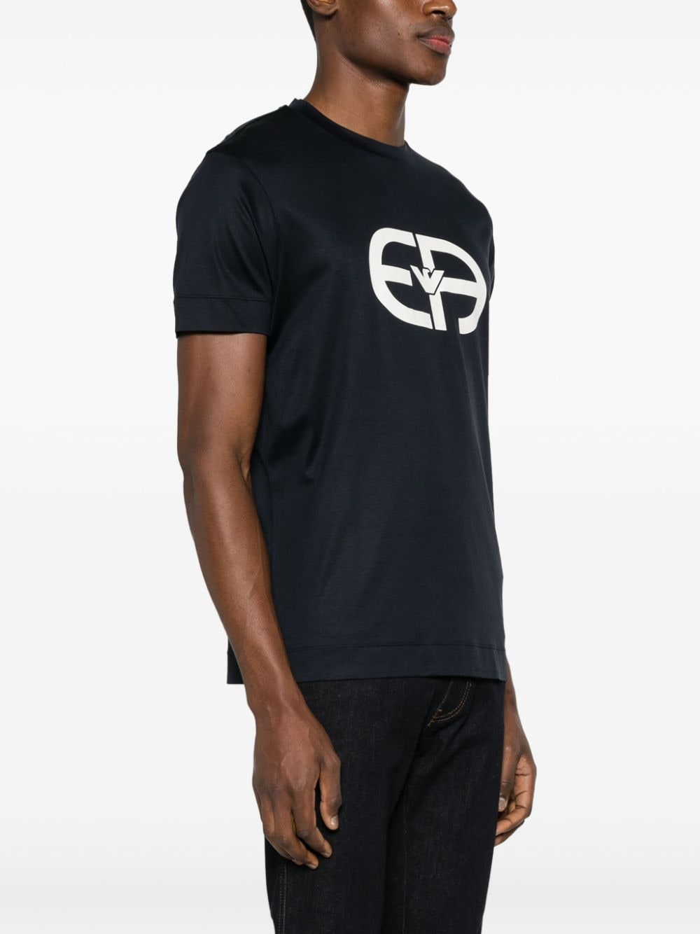 Emporio Armani logo print crew neck T-shirt