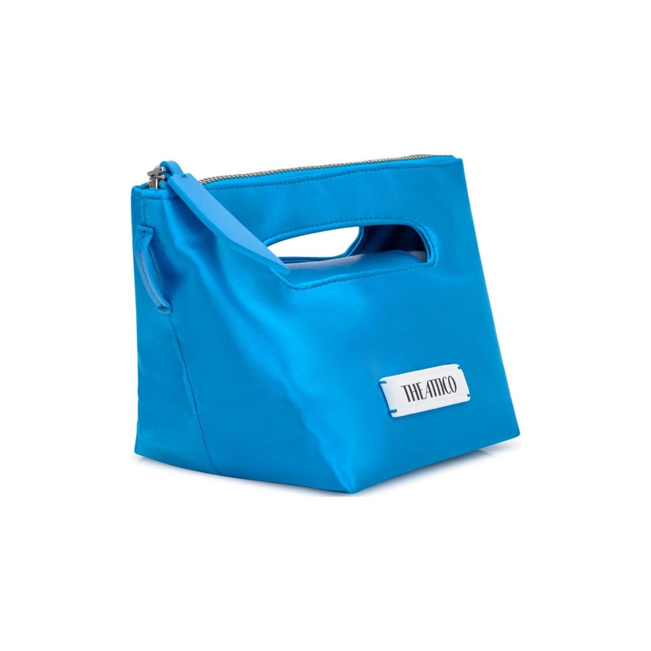 The Attico Satin Bag Blue Handbag The Attico