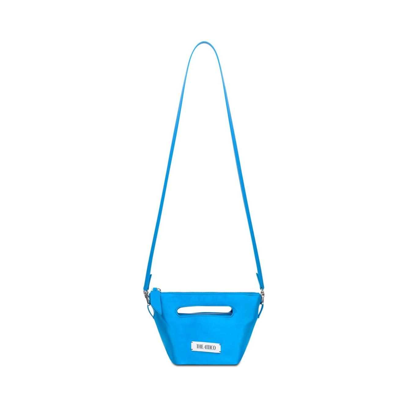 The Attico Satin Bag Blue Handbag The Attico