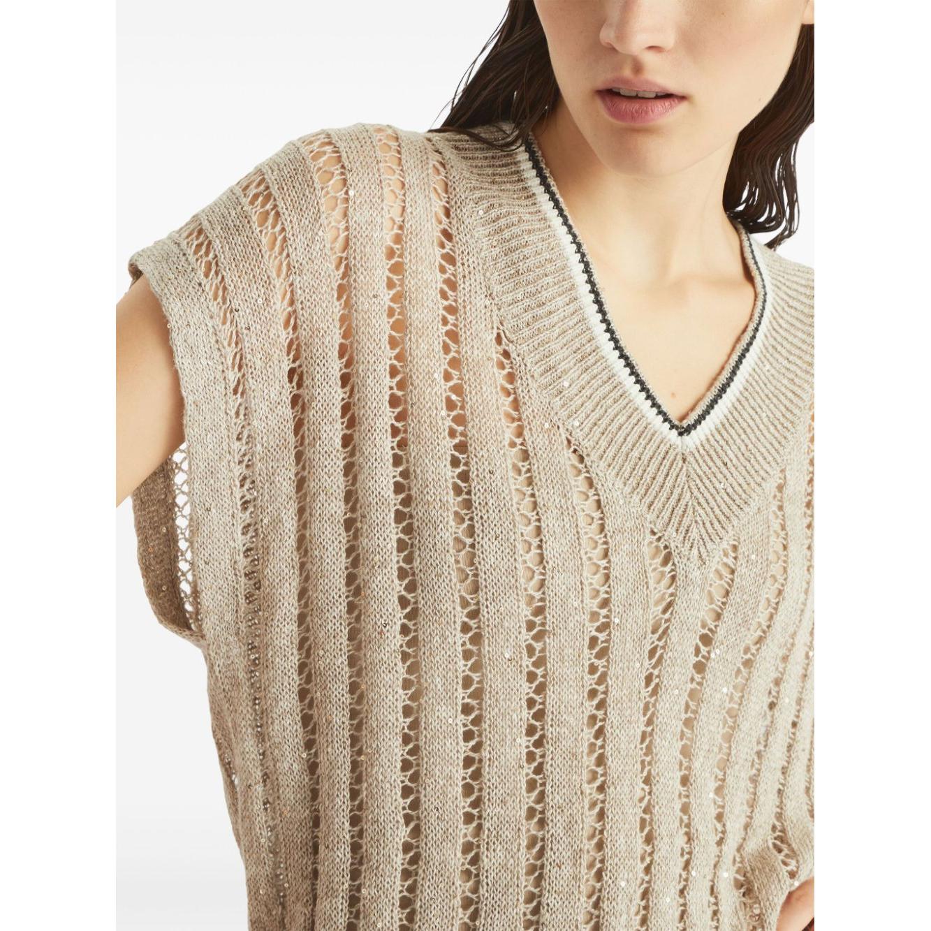 Brunello Cucinelli Sweaters Beige Topwear Brunello Cucinelli