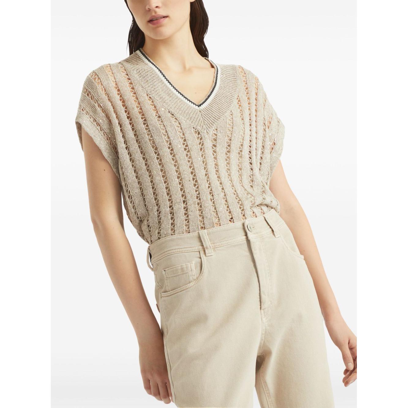 Brunello Cucinelli Sweaters Beige Topwear Brunello Cucinelli