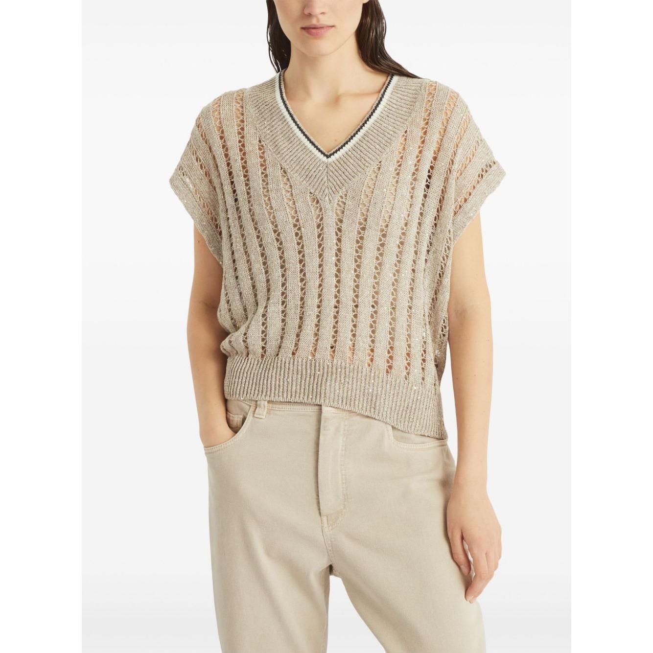 Brunello Cucinelli Sweaters Beige Topwear Brunello Cucinelli