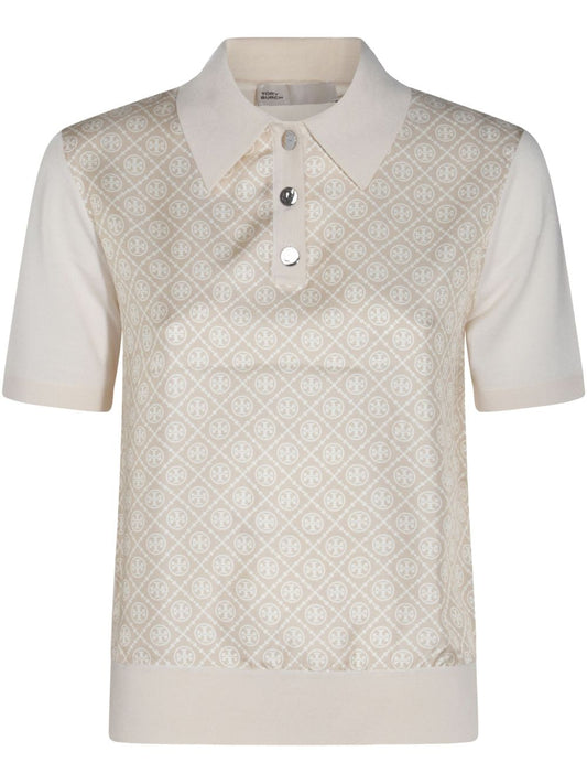 Tory Burch silk polo shirt