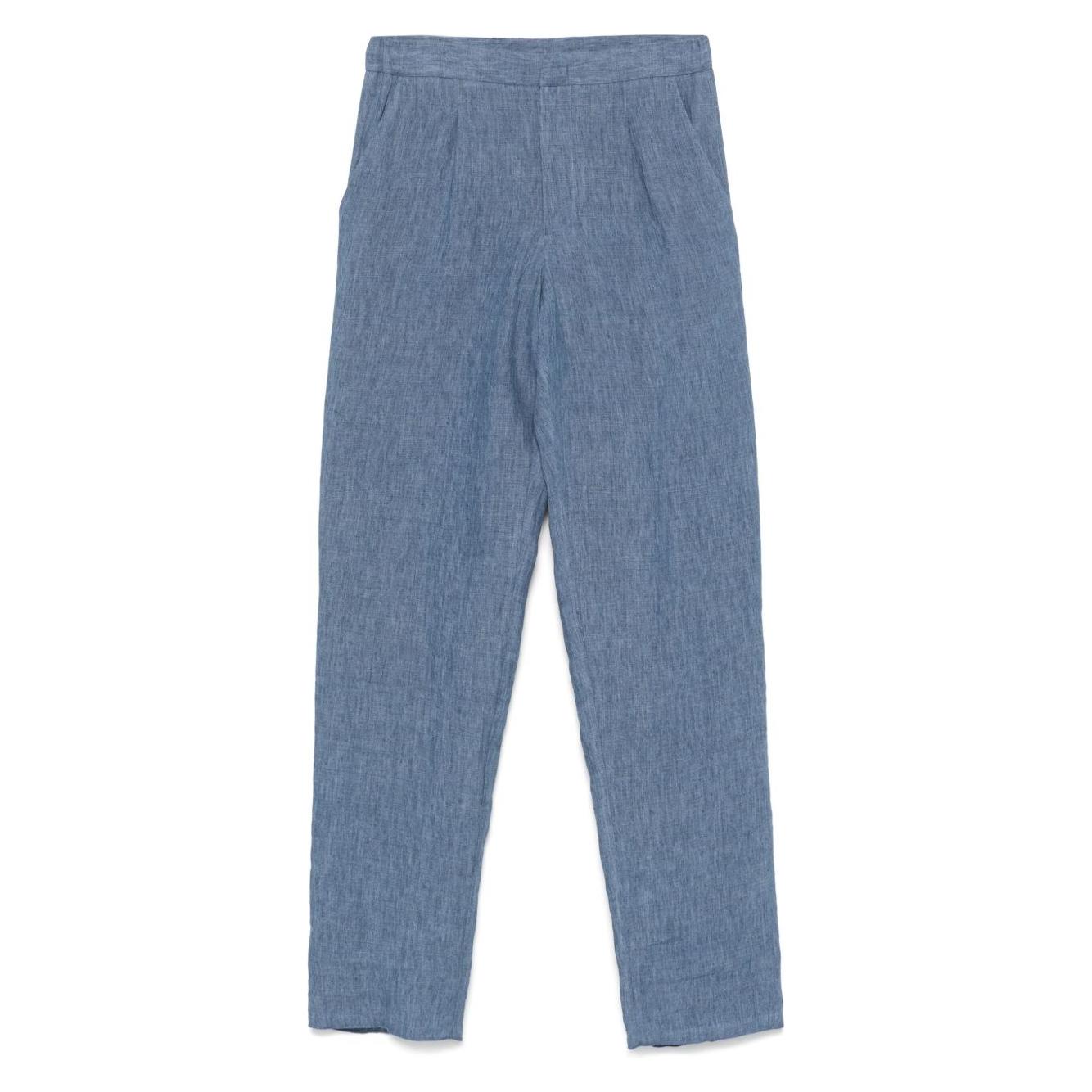 Emporio Armani Trousers Clear Blue Trousers Emporio Armani Slate Gray