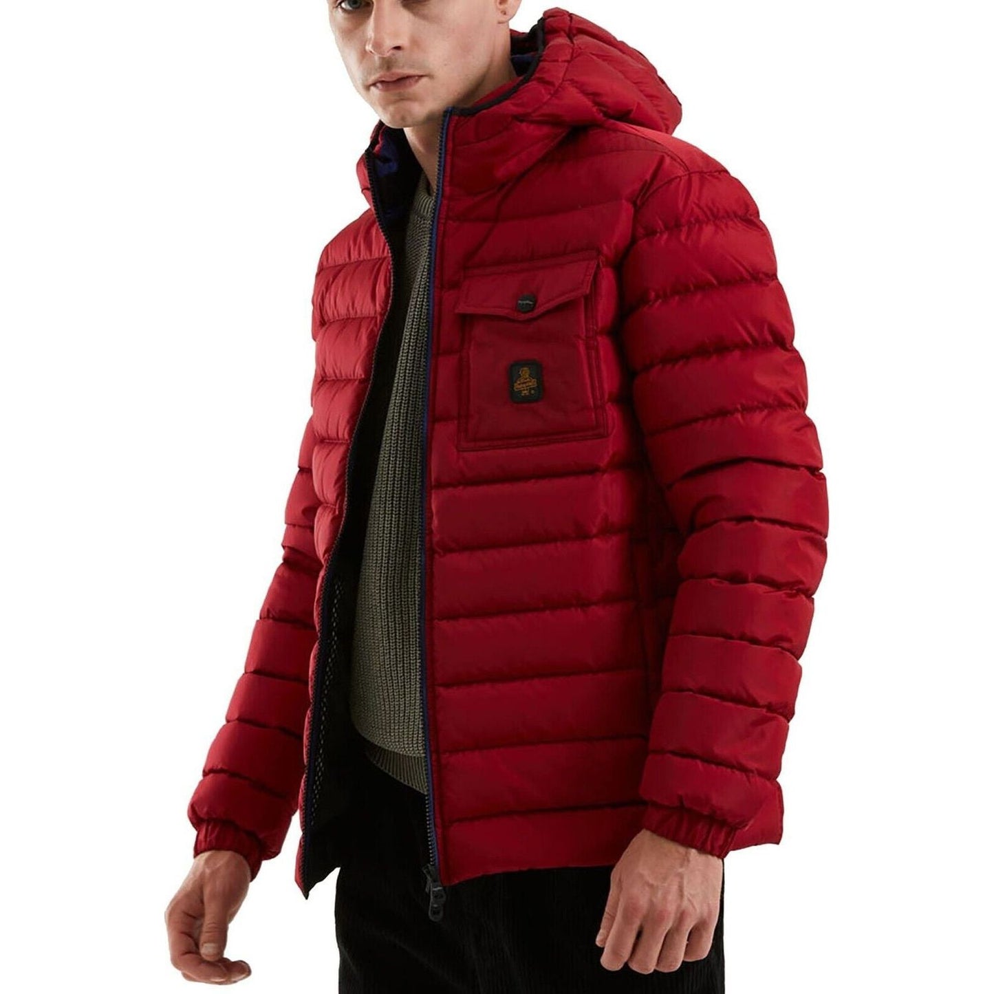 Refrigiwear Red Nylon Men Jacket Refrigiwear