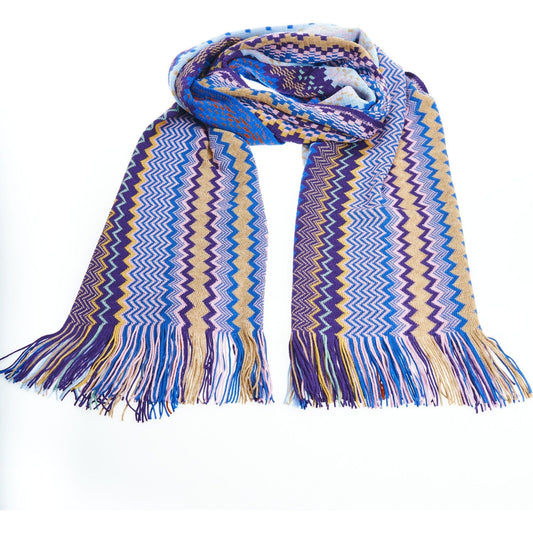 Missoni Geometric Pattern Fringed Luxury Scarf Missoni