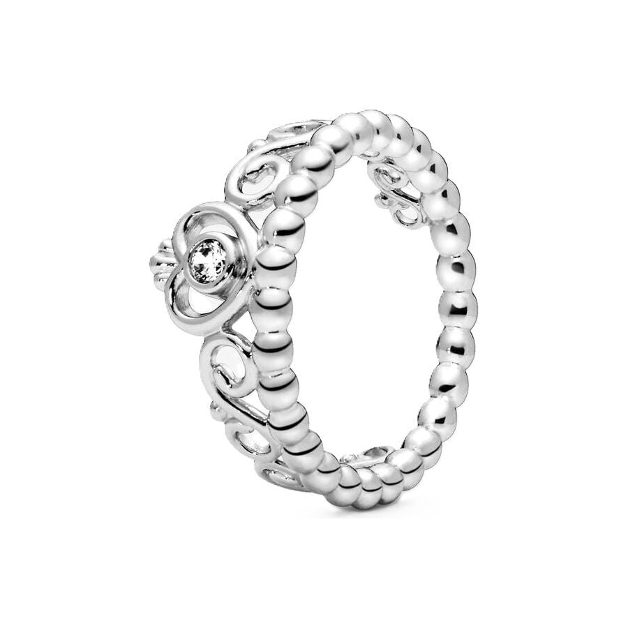 PANDORA JEWELS Mod. CROWN - RING WITH CUBIC ZIRCONIA - Size 58 Ring PANDORA