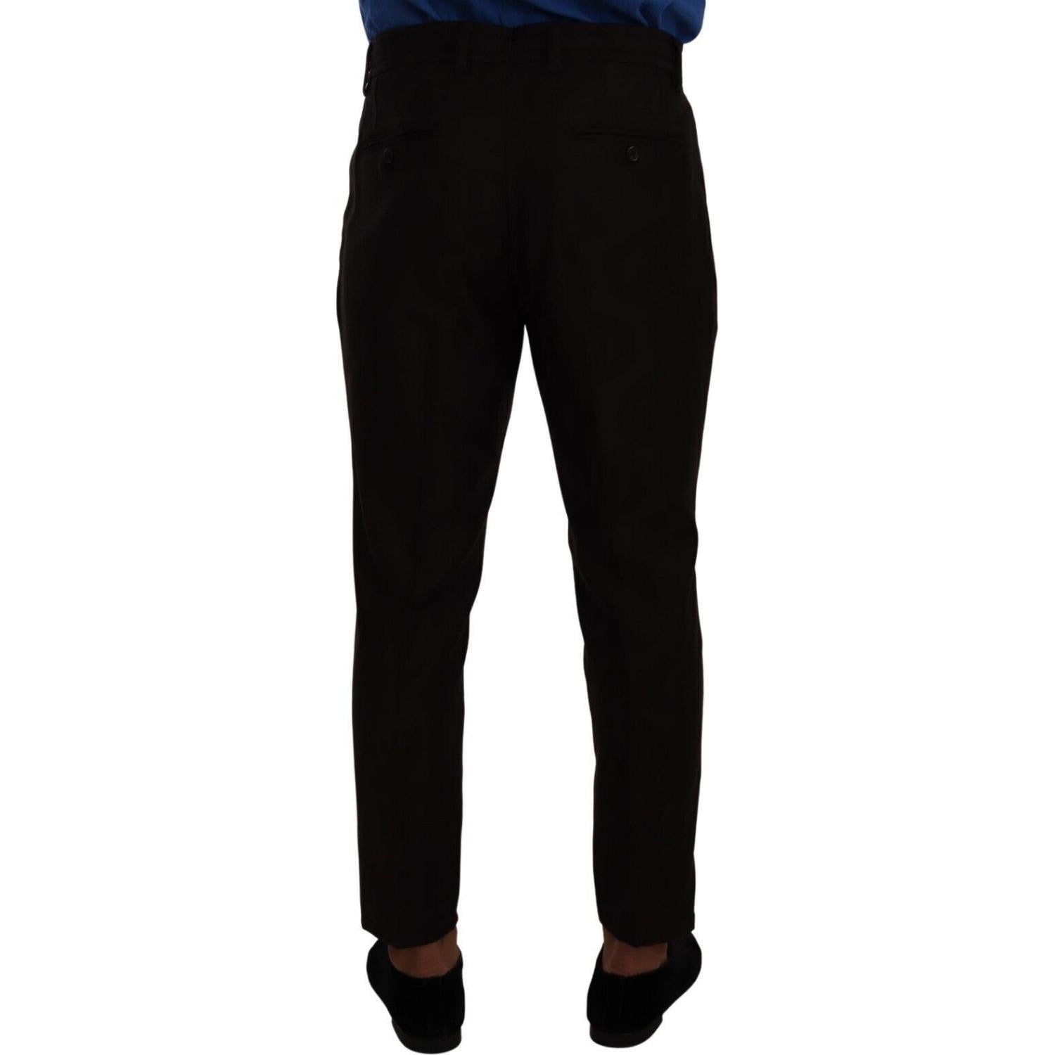 Dolce & Gabbana Bordeaux Wool Men Skinny Trouser Pants