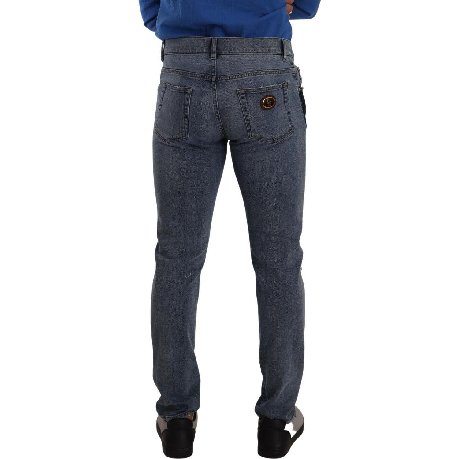 بنطلون جينز ممزق أنيق بقصّة Slim Fit من Dolce &amp; Gabbana