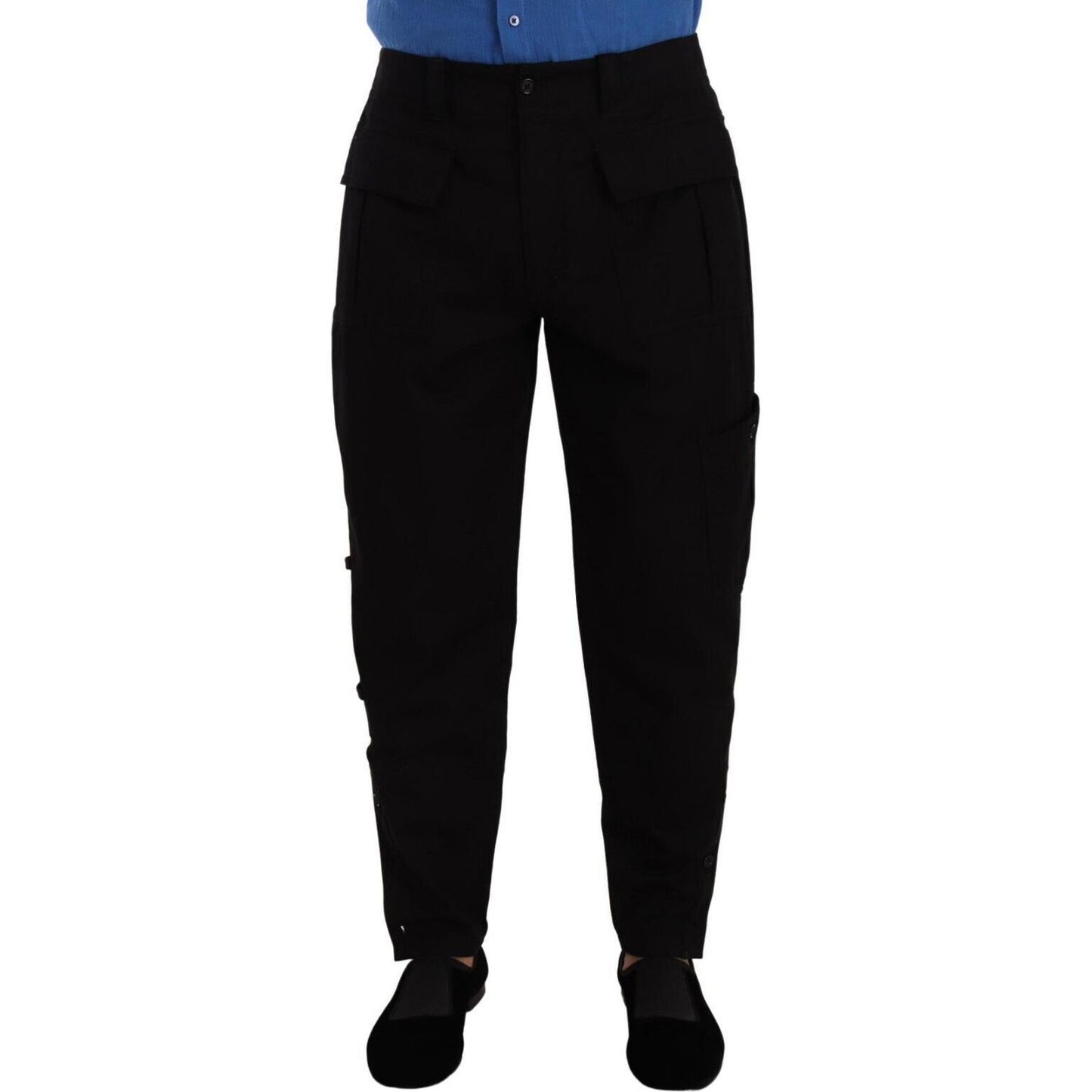 Dolce & Gabbana Chic Black Cargo Pants with Stretch Comfort Dolce & Gabbana