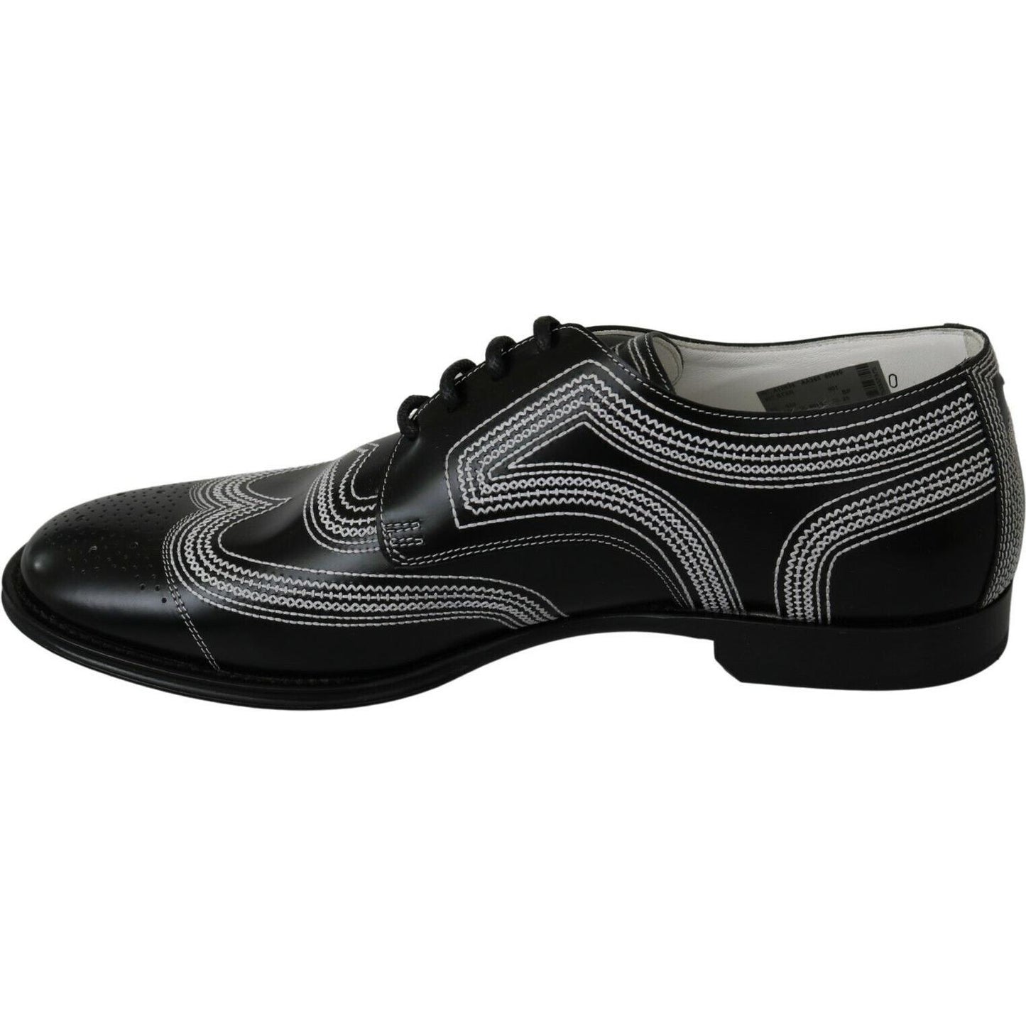 Dolce & Gabbana Elegant Black and White Derby Shoes Dolce & Gabbana