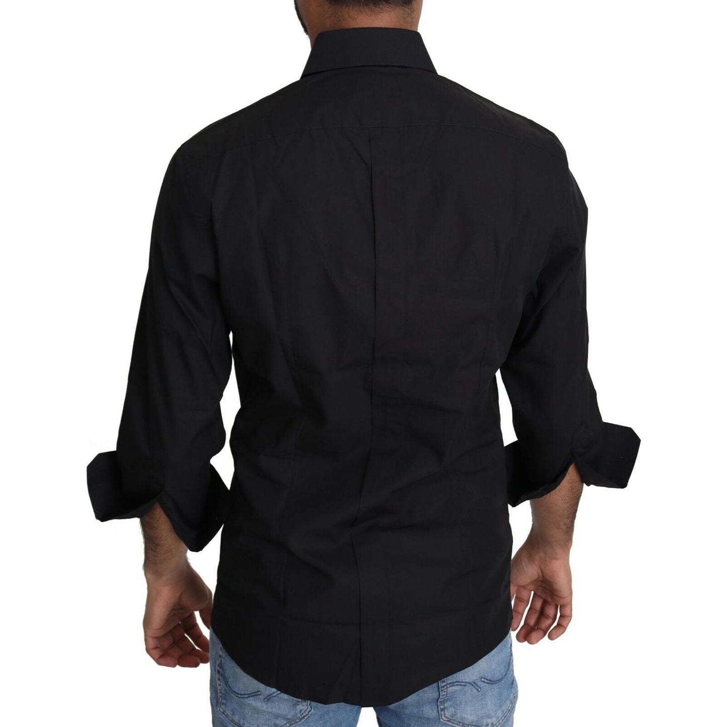 Dolce & Gabbana Elegant Black Slim Fit Dress Shirt Dolce & Gabbana