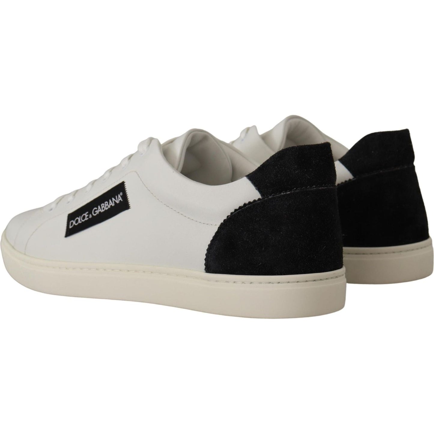 Dolce & Gabbana Elegant White Leather Low Top Sneakers Dolce & Gabbana