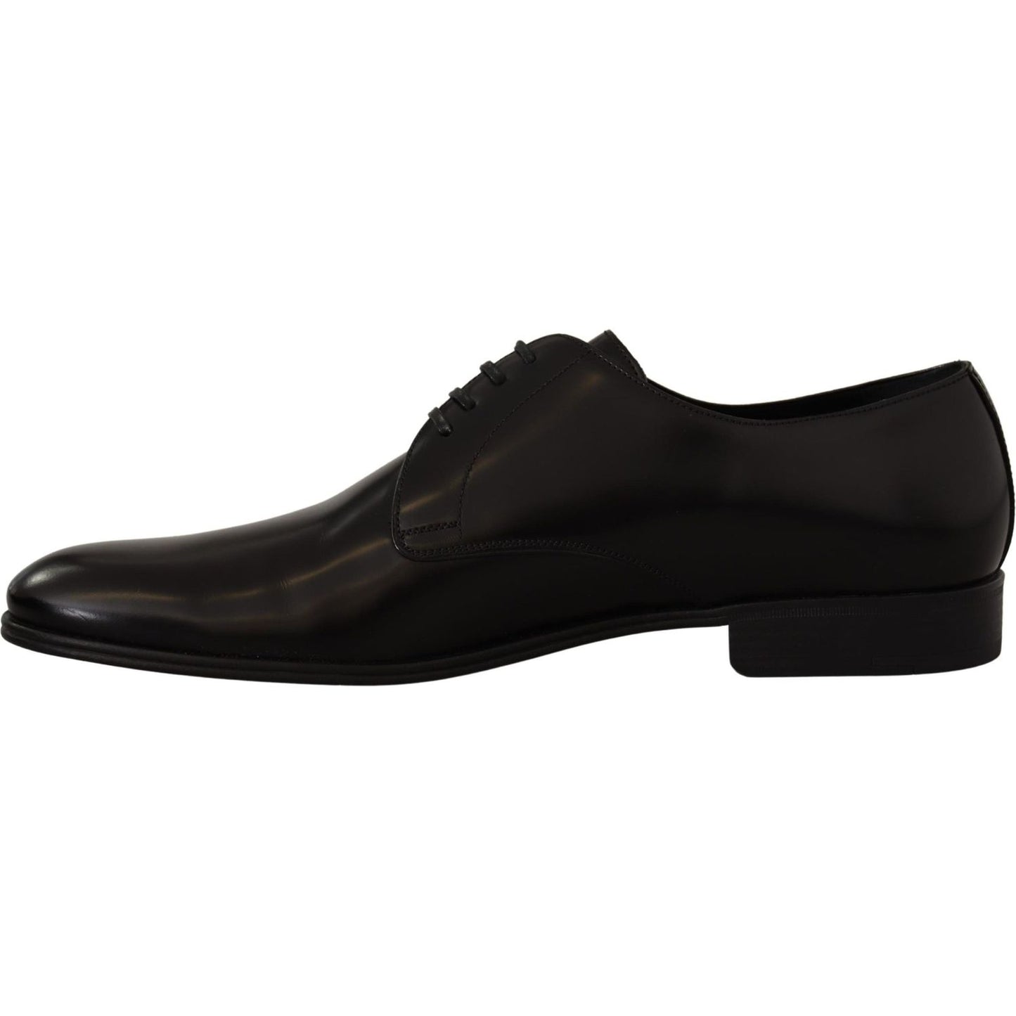 Dolce & Gabbana Elegant Black Leather Derby Shoes Dolce & Gabbana