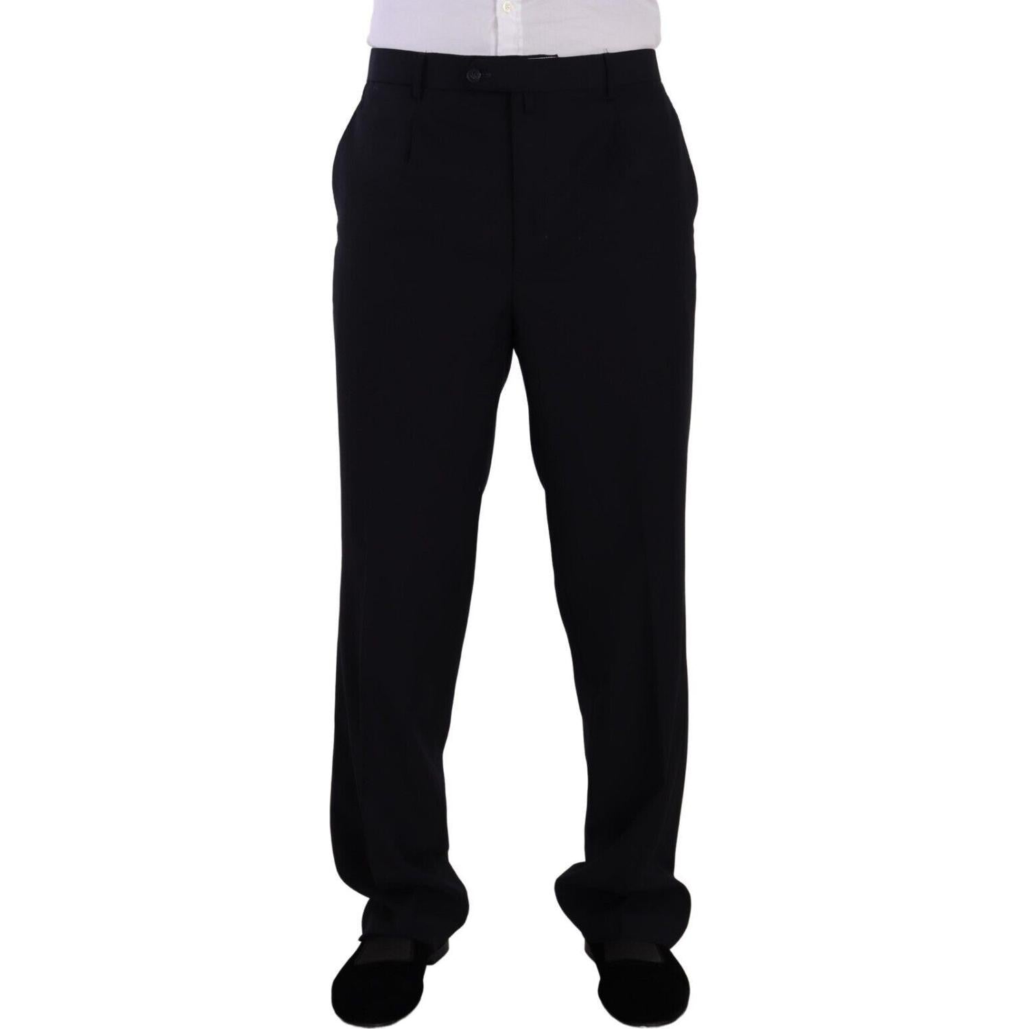 Domenico Tagliente Blue Polyester Single Breasted Formal Suit