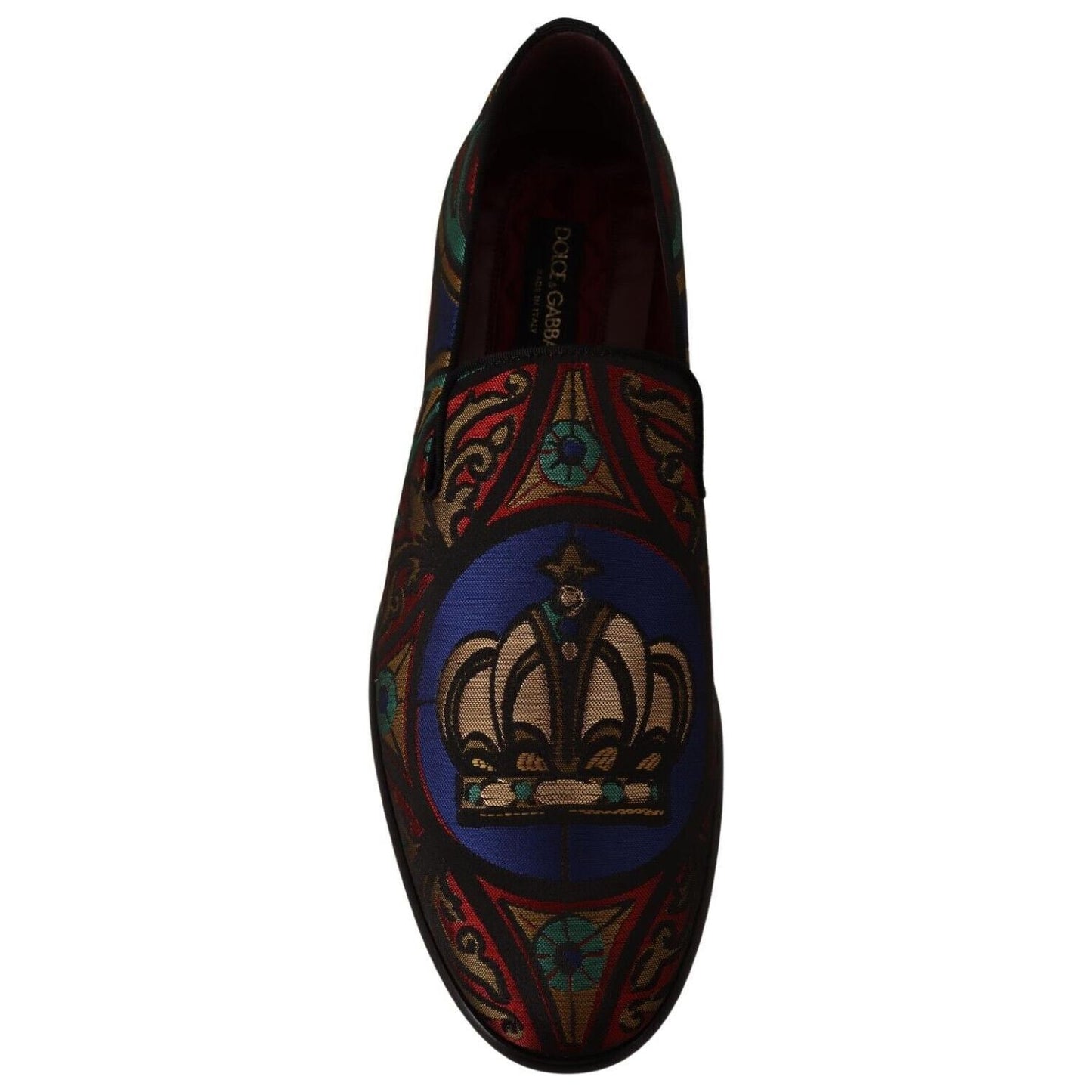 Dolce & Gabbana Multicolor Jacquard Slide-On Loafer Slippers Dolce & Gabbana