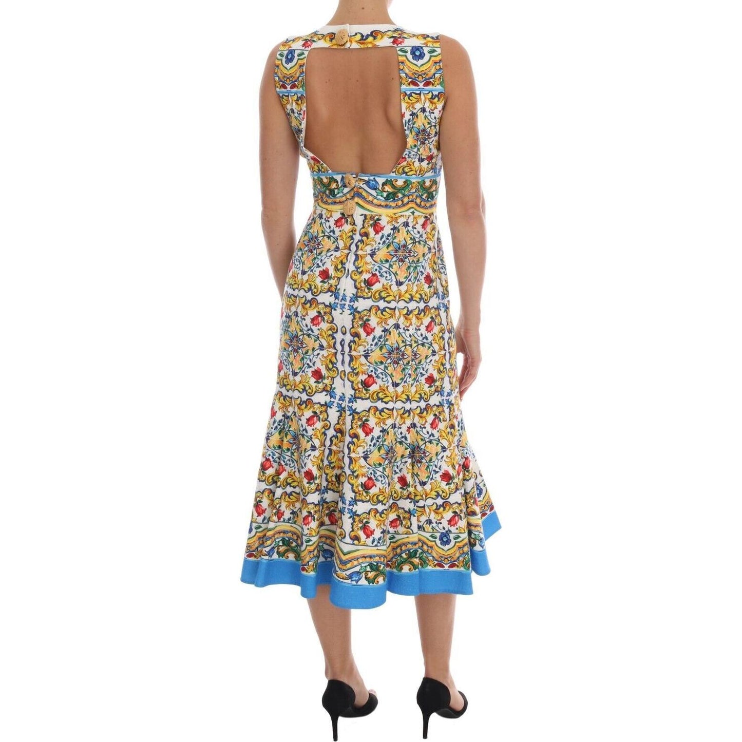 Dolce & Gabbana Majolica Print Midi Sheath Dress Dolce & Gabbana