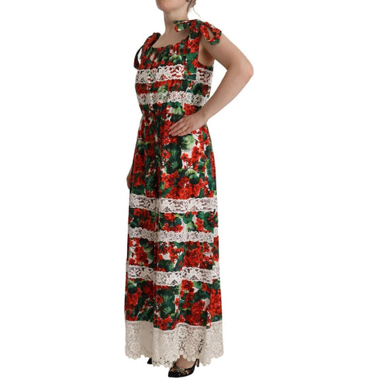 Dolce & Gabbana Multicolor Floral Maxi Dress Dolce & Gabbana