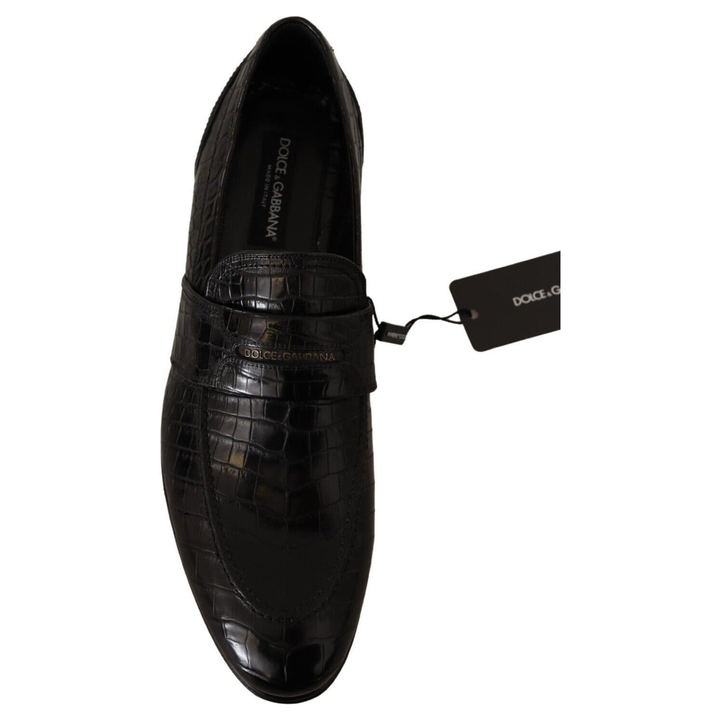 Dolce & Gabbana Elegant Crocodile Leather Moccasin Shoes Dolce & Gabbana