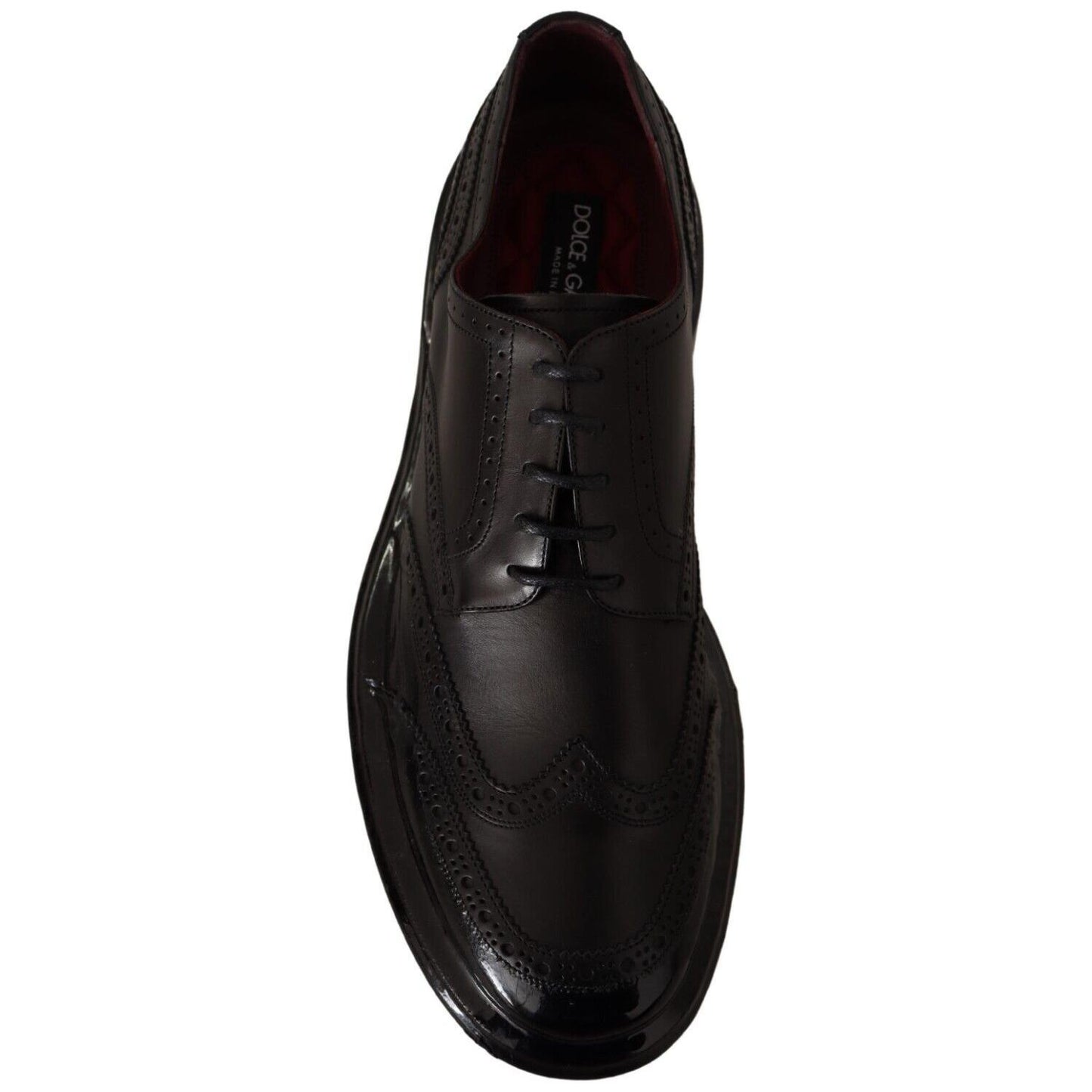 Dolce & Gabbana Elegant Calfskin Derby Oxford Wingtips Dolce & Gabbana