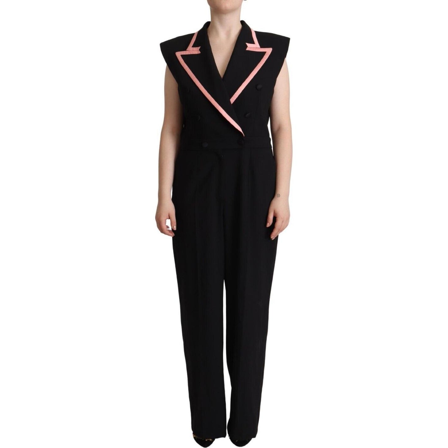 Dolce & Gabbana Elegant Sleeveless Wool Blend Jumpsuit Dolce & Gabbana