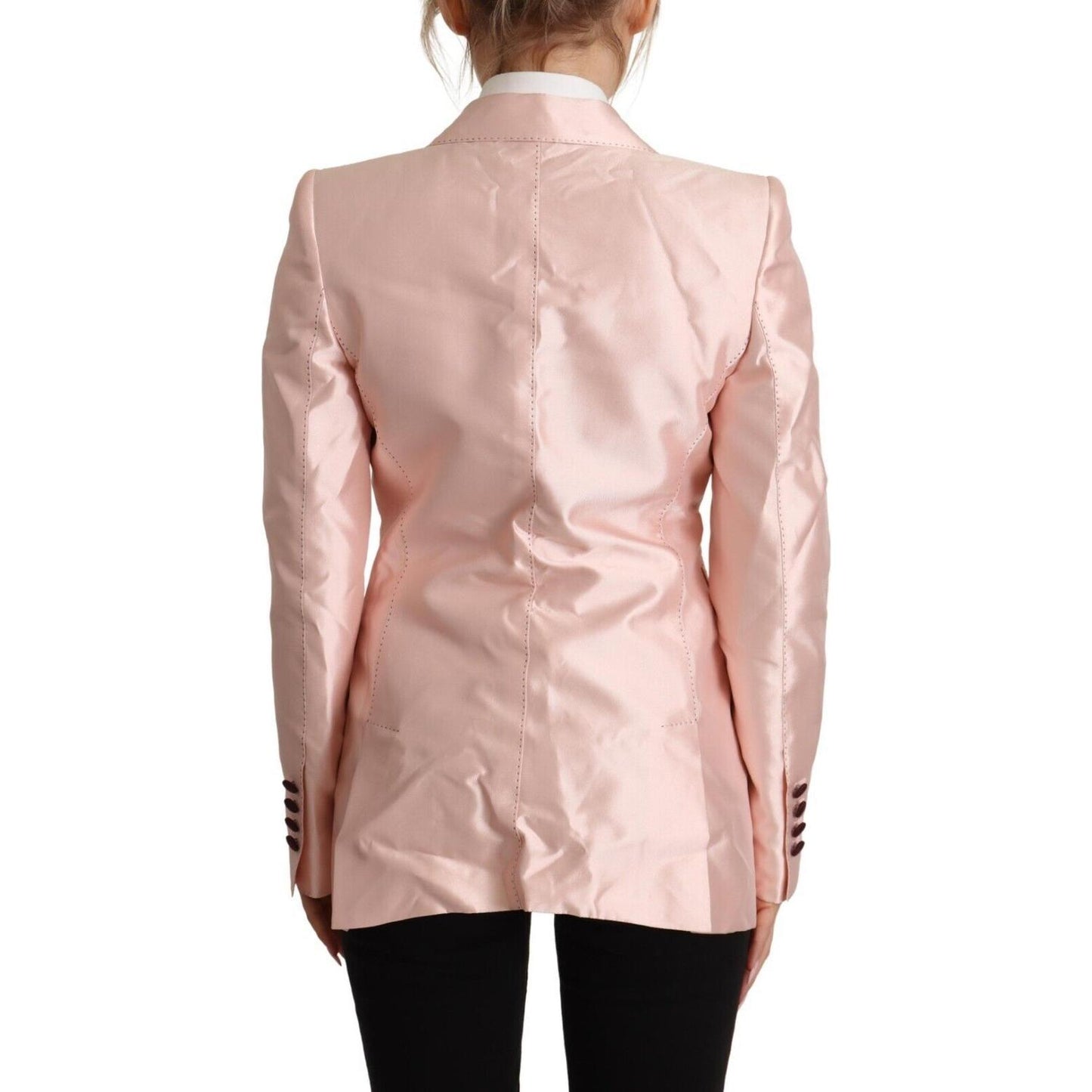 Dolce & Gabbana Elegant Pink Silk Blazer Jacket Dolce & Gabbana