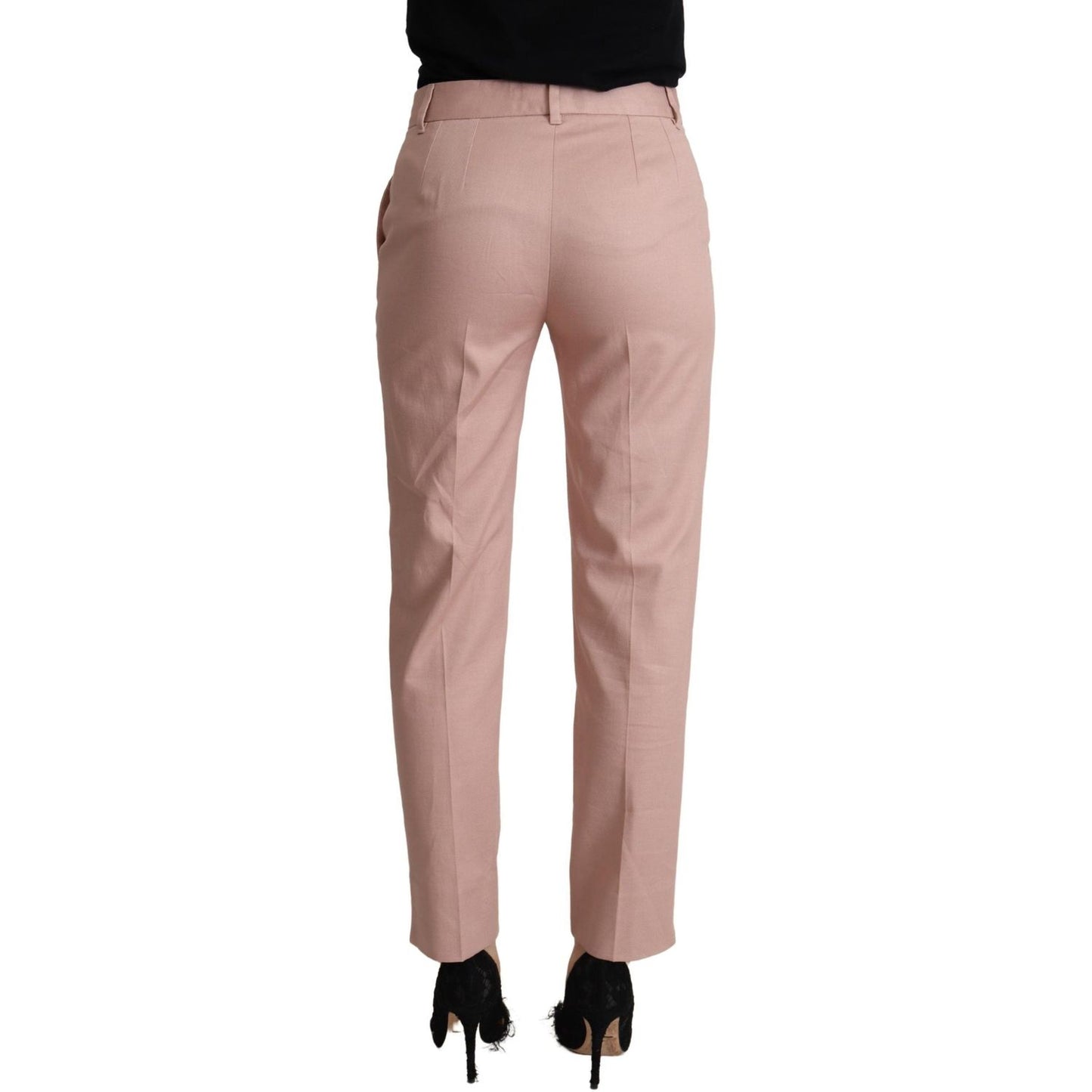 Dolce & Gabbana Elegant Pink Tapered Pants for Sophisticated Style Dolce & Gabbana