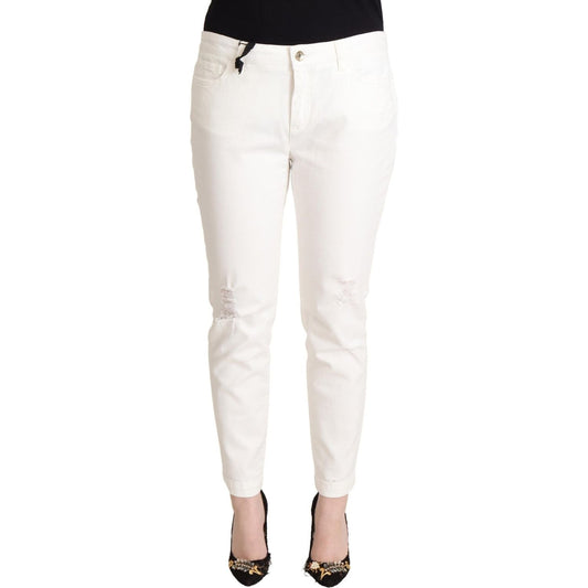 Dolce & Gabbana Elegant White Skinny Denim Jeans Dolce & Gabbana