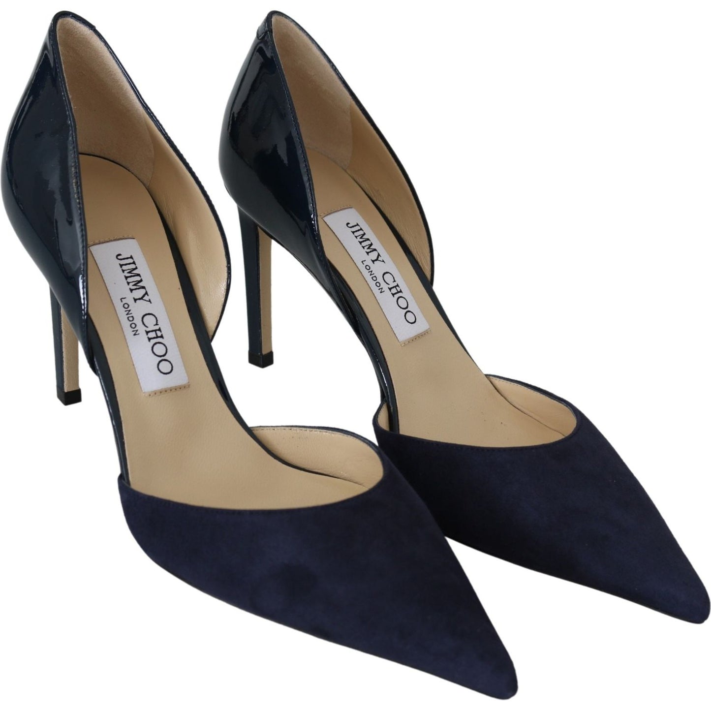 Jimmy Choo Elegant Navy Suede Pointed Toe Pumps Jimmy Choo