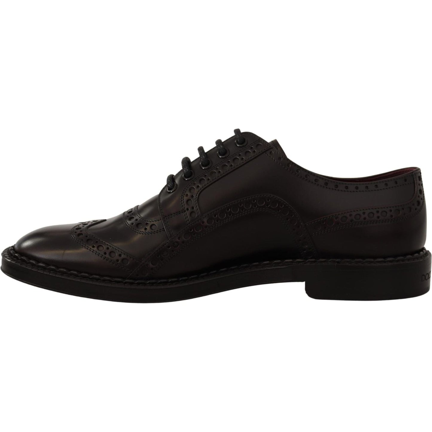 Dolce & Gabbana Elegant Purple Leather Derby Formal Shoes Dolce & Gabbana