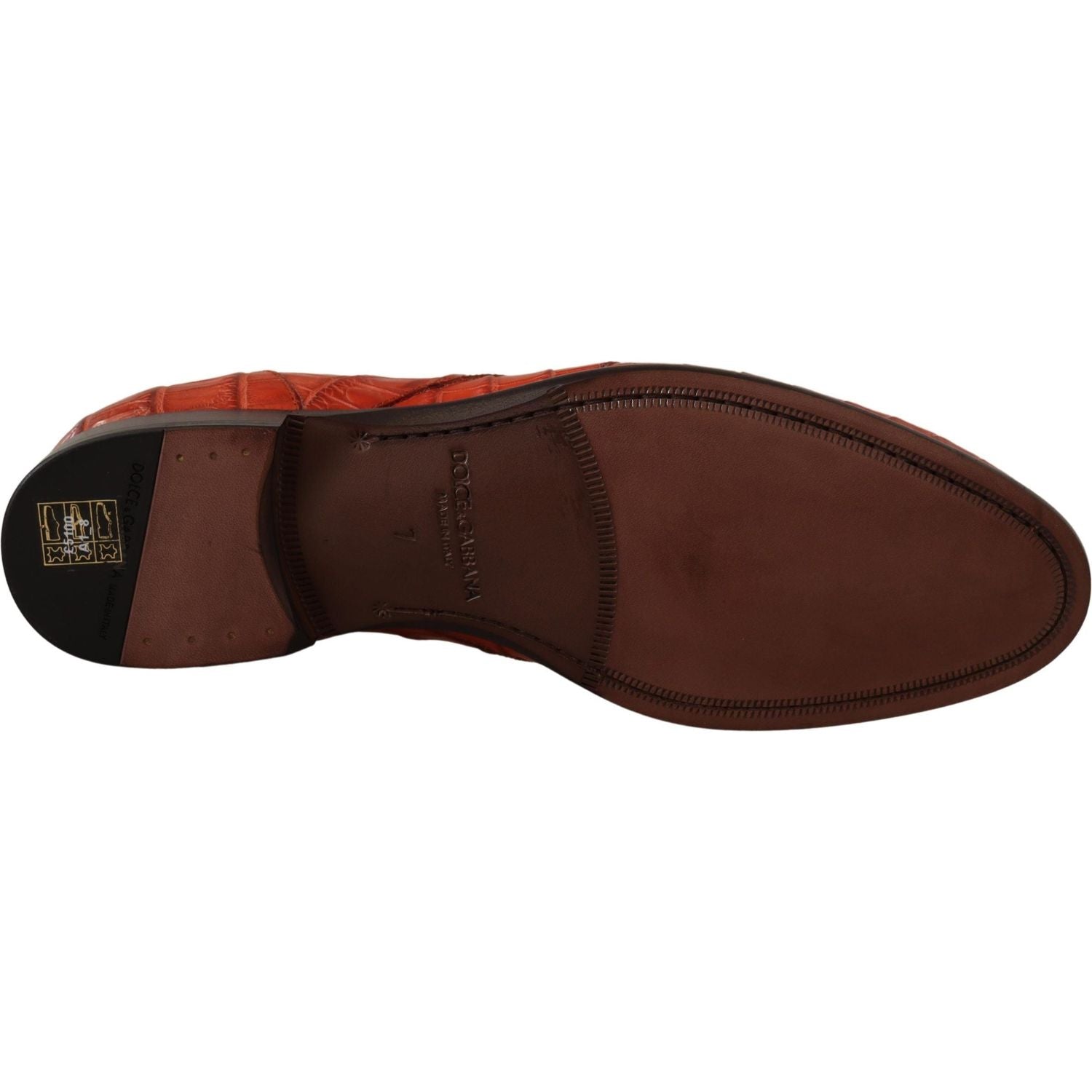 حذاء رسمي من الجلد الفاخر من دولتشي آند غابانا برباط من الجلد التمساحي